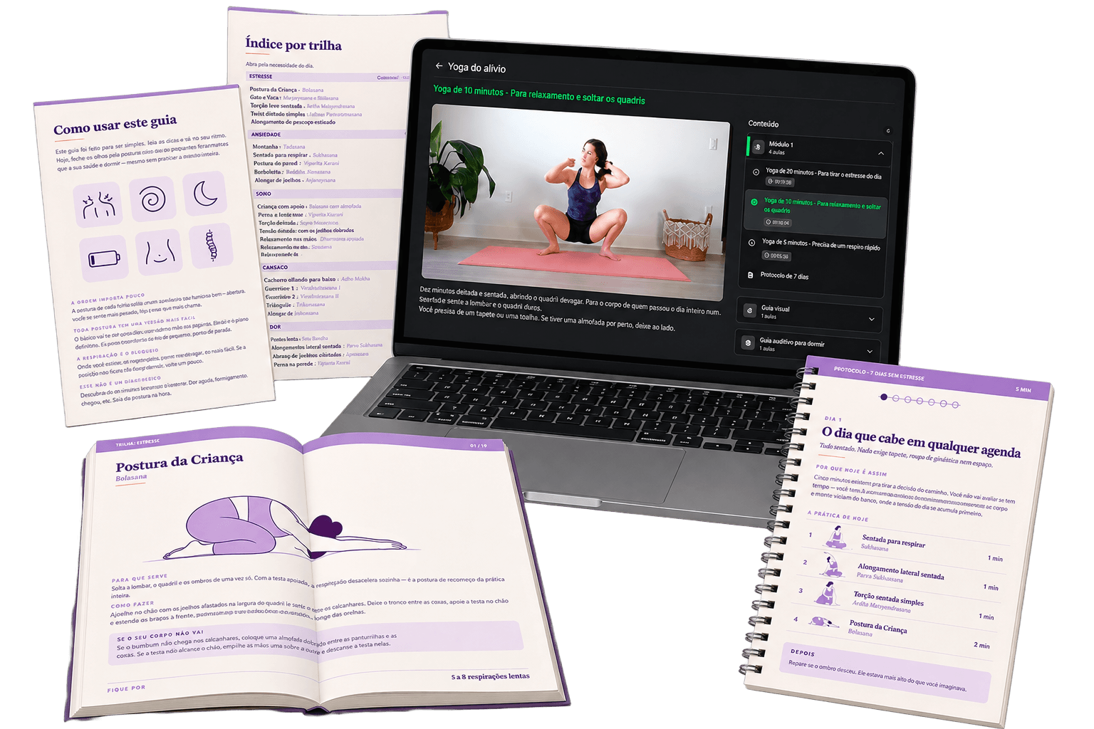 Yoga do Alívio: tudo o que está incluso